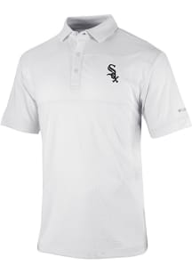 Columbia Chicago White Sox Mens White Heat Seal Omni-Wick Total Control Short Sleeve Polo