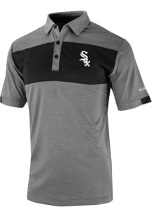 Columbia Chicago White Sox Mens Black Heat Seal Omni-Wick Total Control Short Sleeve Polo