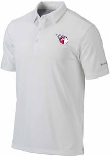 Columbia Cleveland Guardians Mens White Heat Seal Drive Short Sleeve Polo