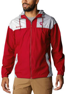Columbia Cleveland Guardians Mens Red Heat Seal Flash Challenger Light Weight Jacket