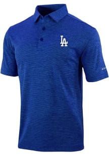 Columbia Los Angeles Dodgers Mens Blue Heat Seal Omni-Wick Set II Short Sleeve Polo