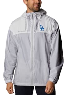 Columbia Los Angeles Dodgers Mens Grey Heat Seal Flash Challenger Light Weight Jacket
