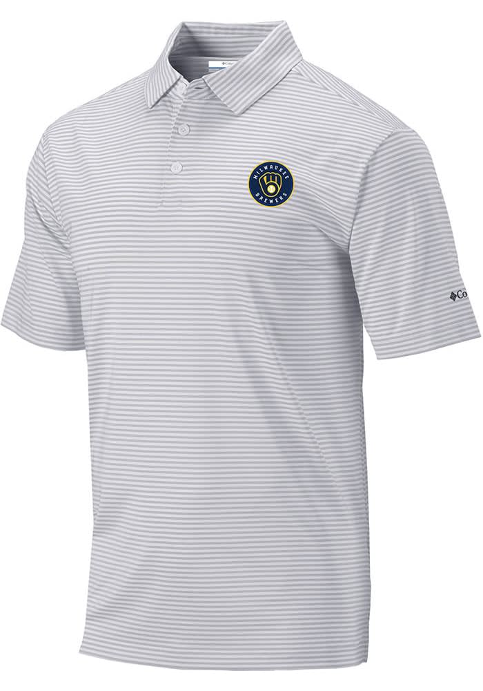 Columbia Men's Milwaukee Brewers Golf Club Invite Omni-Wick Polo