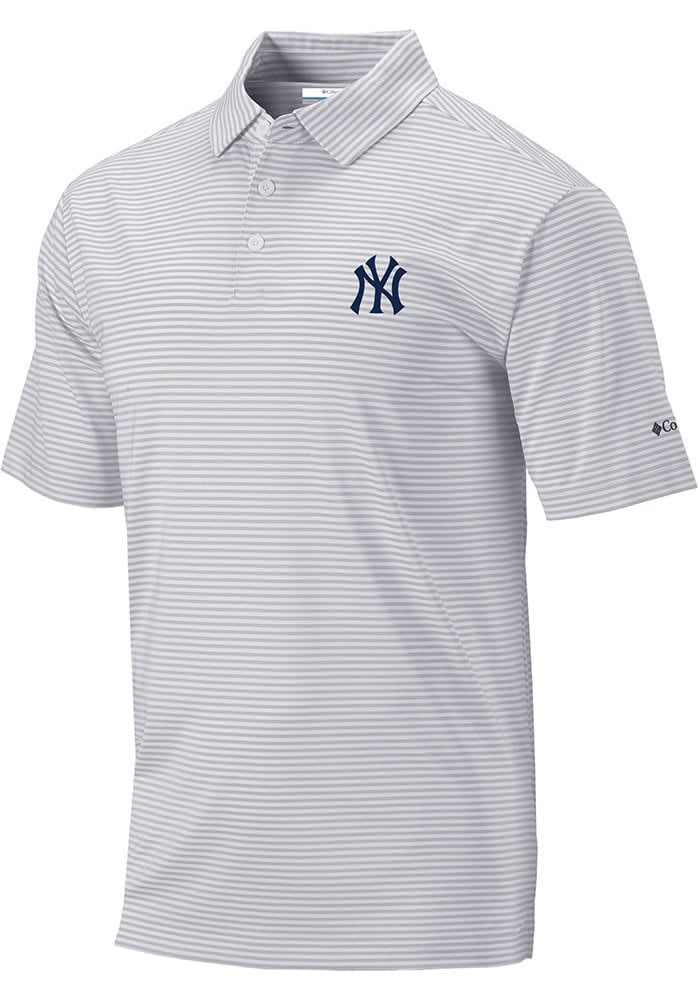 Men's Columbia Navy New York Yankees Golf Club Invite Omni-Wick Polo Size: Small