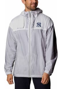 Columbia New York Yankees Mens Grey Heat Seal Flash Challenger Light Weight Jacket