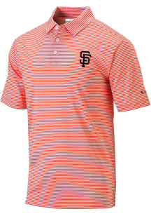 Columbia San Francisco Giants Mens Orange Heat Seal Omni-Wick Club Invite Short Sleeve Polo