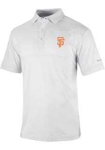 Columbia San Francisco Giants Mens White Heat Seal Omni-Wick Total Control Short Sleeve Polo