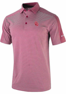 Columbia Oklahoma Sooners Mens Red In Contention Short Sleeve Polo
