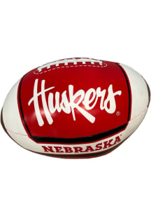 Red Nebraska Cornhuskers 8 Inch Football Softee Ball