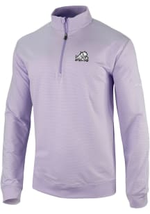 Columbia TCU Horned Frogs Mens Lavender Even Lie Long Sleeve 1/4 Zip Pullover
