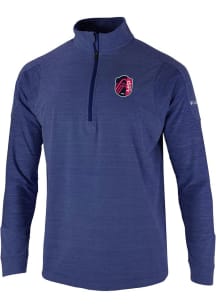 Columbia St Louis City SC Mens Navy Blue Catch it Thin Long Sleeve 1/4 Zip Pullover