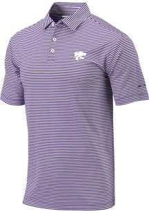 Columbia K-State Wildcats Mens Purple Heat Seal Omni Wick Club Invite Short Sleeve Polo