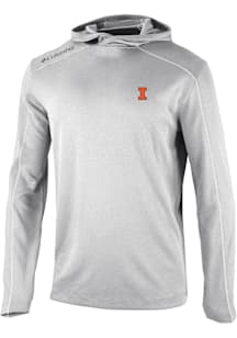 Columbia Illinois Fighting Illini Mens Grey Heat Seal Omni Wick Shot Gun Long Sleeve Hoodie