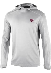 Columbia Texas A&amp;M Aggies Mens Grey Heat Seal Omni Wick Shot Gun Long Sleeve Hoodie