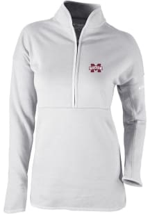 Columbia Mississippi State Bulldogs Womens Grey Heat Seal Omni Wick Go For It 1/4 Zip Pullover