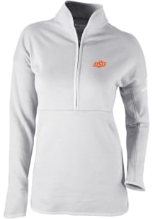 Columbia Oklahoma State Cowboys Womens Grey Heat Seal Omni Wick Go For It 1/4 Zip Pullover