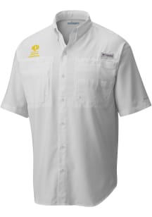Columbia Central Oklahoma Bronchos Mens White Tamiami Short Sleeve Dress Shirt