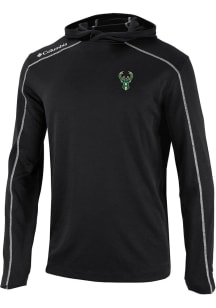 Columbia Milwaukee Bucks Mens Black Heat Seal Omni Wick Shot Gun Long Sleeve Hoodie