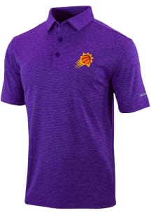 Columbia Phoenix Suns Mens Purple Heat Seal Omni Wick Set Short Sleeve Polo