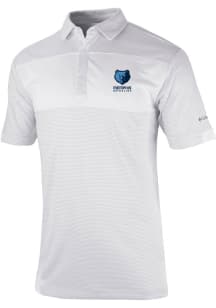 Columbia Memphis Grizzlies Mens White Heat Seal Omni Wick Total Control Short Sleeve Polo