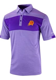 Columbia Phoenix Suns Mens Purple Heat Seal Omni Wick Total Control Short Sleeve Polo