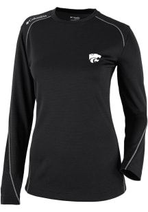 Columbia K-State Wildcats Womens Black Heat Seal Omni Wick Shot Gun Long Sleeve T-Shirt