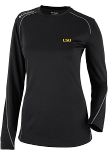 Columbia LSU Tigers Womens Black Heat Seal Omni Wick Shot Gun Long Sleeve T-Shirt