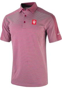 Mens Indiana Hoosiers Red Columbia In Contention Short Sleeve Polo Shirt