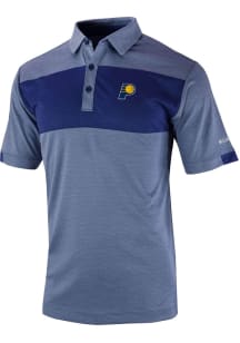 Columbia Indiana Pacers Mens Navy Blue Total Control Short Sleeve Polo