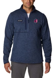 Columbia St Louis City SC Mens Navy Blue Sweater Weather Long Sleeve 1/4 Zip Pullover