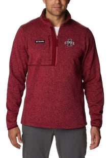 Columbia Iowa State Cyclones Mens Red Sweater Weather Long Sleeve 1/4 Zip Pullover