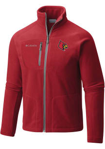 Columbia Louisville Cardinals Mens Red Fast Trek Medium Weight Jacket