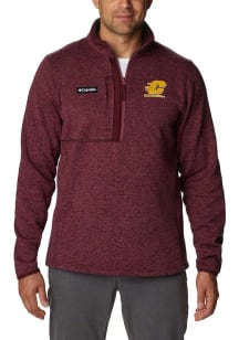 Columbia Central Michigan Chippewas Mens Maroon Sweater Weather Long Sleeve 1/4 Zip Pullover