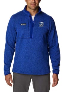 Columbia Creighton Bluejays Mens Blue Sweater Weather Long Sleeve 1/4 Zip Pullover