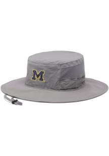 Columbia Michigan Wolverines Grey Bora Bora Booney II Mens Bucket Hat