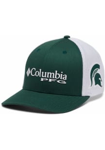 Columbia Michigan State Spartans Mens Green PFG Mesh Ball Cap Flex Hat
