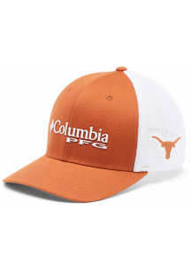 Columbia Texas Longhorns Mens Burnt Orange PFG Mesh Ball Cap Flex Hat