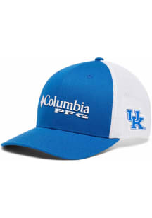 Columbia Kentucky Wildcats PFG Mesh Snap Back Ball Cap Adjustable Hat - Blue