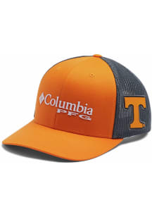 Columbia Tennessee Volunteers PFG Mesh Snap Back Ball Cap Adjustable Hat - Orange