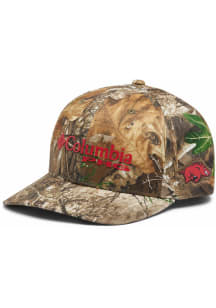 Columbia Arkansas Razorbacks Mens Brown PHG Camo Ballcap Flex Hat