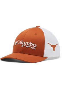 Columbia Texas Longhorns Burnt Orange Youth PFG Mesh Snap Back Ball Cap Youth Adjustable Hat