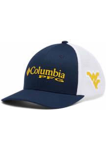 Columbia West Virginia Mountaineers Blue Youth PFG Mesh Snap Back Ball Cap Youth Adjustable Hat