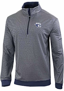 Columbia Southern Indiana Screaming Eagles Mens Navy Blue Even Lie Long Sleeve Qtr Zip Pullover