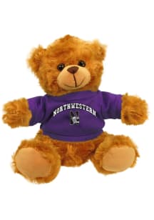 Brown Northwestern Wildcats 6 Inch Jersey Bear Plush