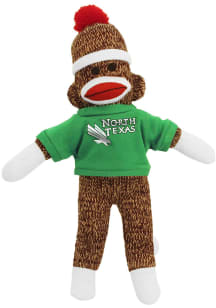 North Texas Mean Green 8 Inch Sock Monkey Plush