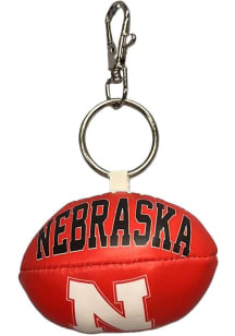 Red Nebraska Cornhuskers Softee Football Keychain