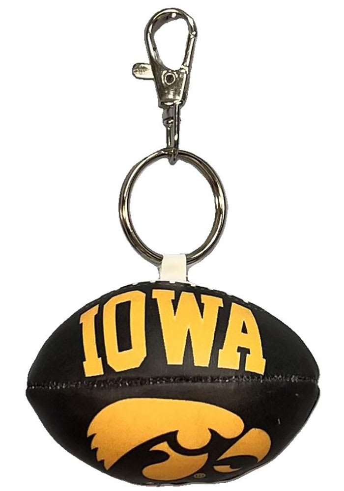 Iowa Hawkeyes Softee Football Keychain BLACK