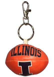 Orange Illinois Fighting Illini Softee Football Keychain