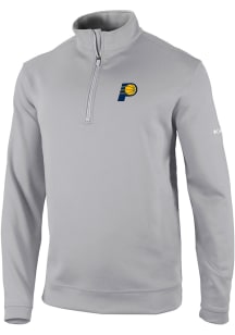 Columbia Indiana Pacers Mens Grey Wickham Hills Long Sleeve 1/4 Zip Pullover