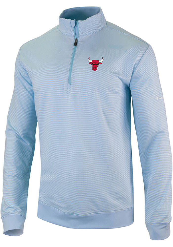 Columbia Chicago Bulls Mens LIGHT BLUE Even Lie Pullover - 2075227